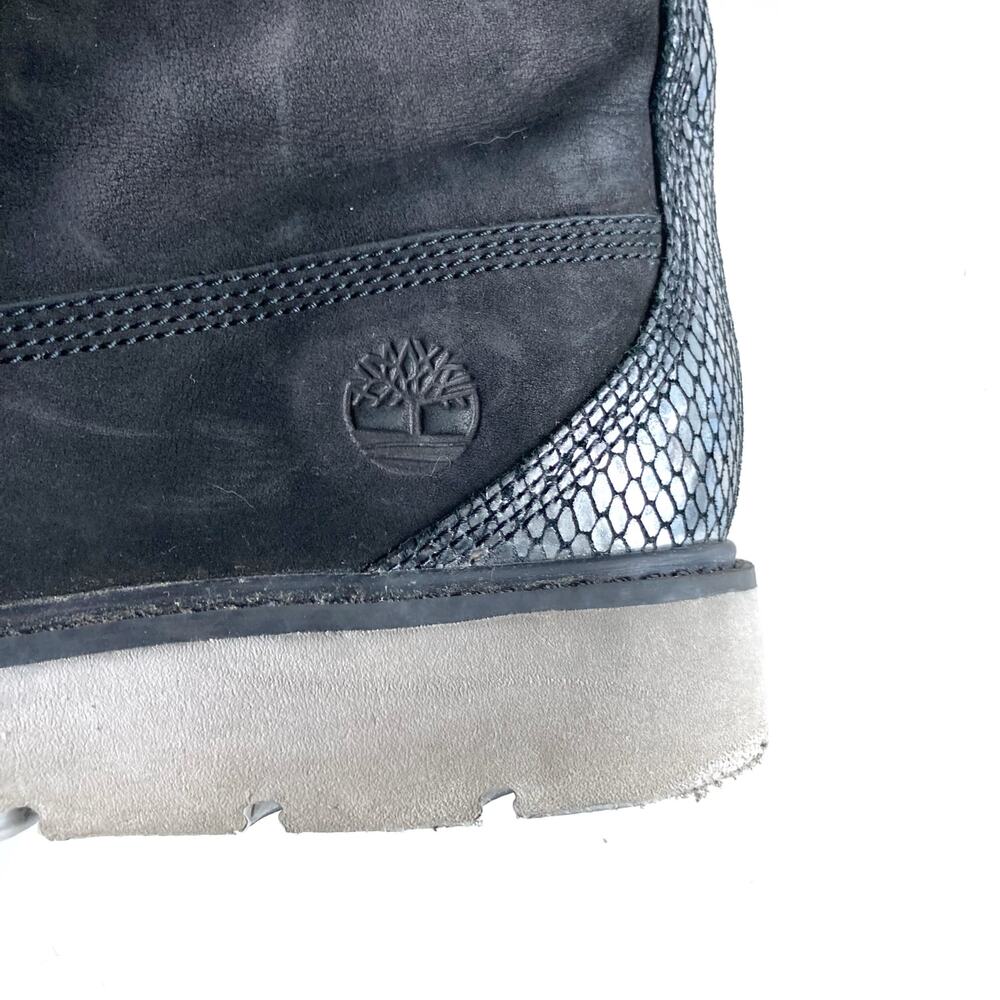 Timberland Sensorflex Charcoal Suede Waterproof Lace-Up Boots, Snakeskin Detail - Picture 16 of 16